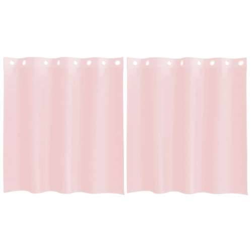 Voile zavjese s ušicama 2 kom svijetlo ružičaste 140x140 cm - Svijetlo ružičasta 140 x 140 cm 1 s ušicama Cijena