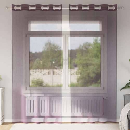 Voile zavjese s ušicama 2 kom ljubičaste 140x245 cm - Ljubičasta 140 x 245 cm 1 s ušicama Cijena