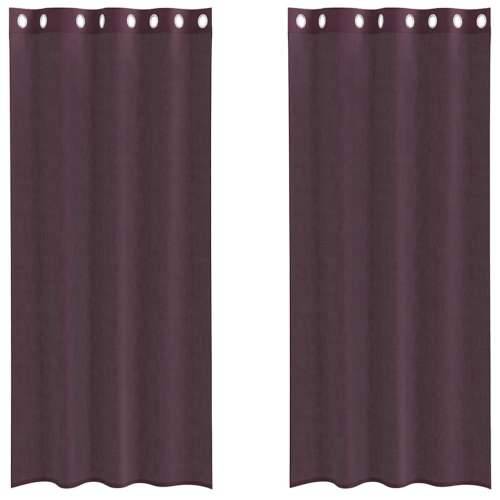 Voile zavjese s ušicama 2 kom ljubičaste 140x245 cm - Ljubičasta 140 x 245 cm 1 s ušicama Cijena