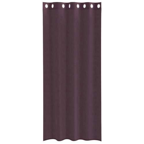 Voile zavjese s ušicama 2 kom ljubičaste 140x245 cm - Ljubičasta 140 x 245 cm 1 s ušicama Cijena