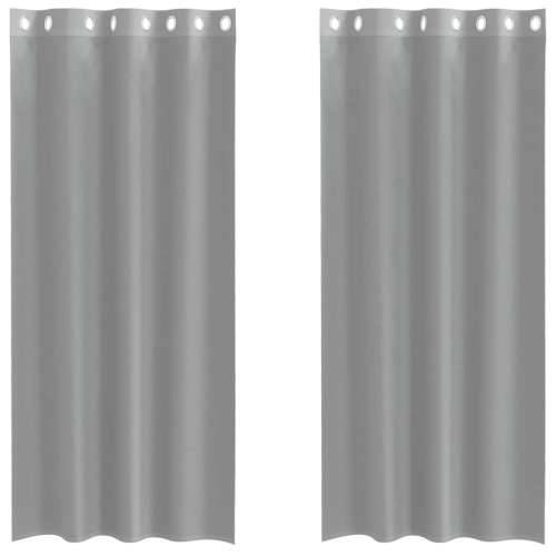 Voile zavjese s ušicama 2 kom svijetlosive 140x245 cm - Svjetlosiva 140 x 245 cm 1 s ušicama Cijena