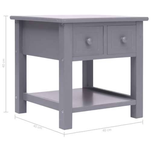 Bočni stolić sivi 40 x 40 x 40 cm od drva paulovnije Cijena