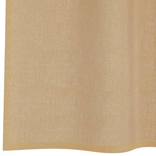 Voile zavjese s ušicama 2 kom boja pijeska - Pijesak 140 x 140 cm 1 s ušicama Cijena
