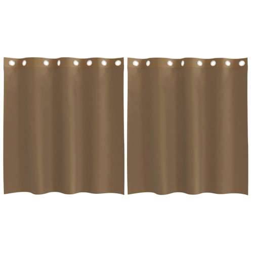 Voile zavjese s ušicama 2 kom svijetlosmeđe - Svjetlosmeđa 140 x 140 cm 1 s ušicama Cijena
