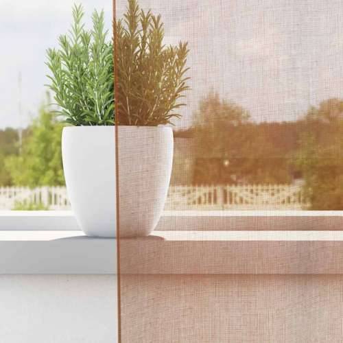Voile zavjese s ušicama 2 kom terakota - Terakota 140 x 175 cm 1 s ušicama Cijena