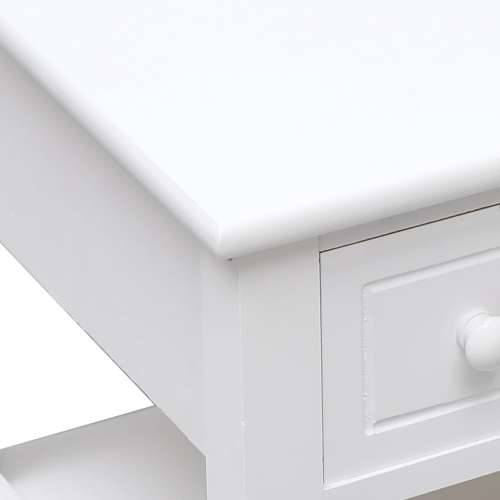 Bočni stolić bijeli 40 x 40 x 40 cm od drva paulovnije Cijena