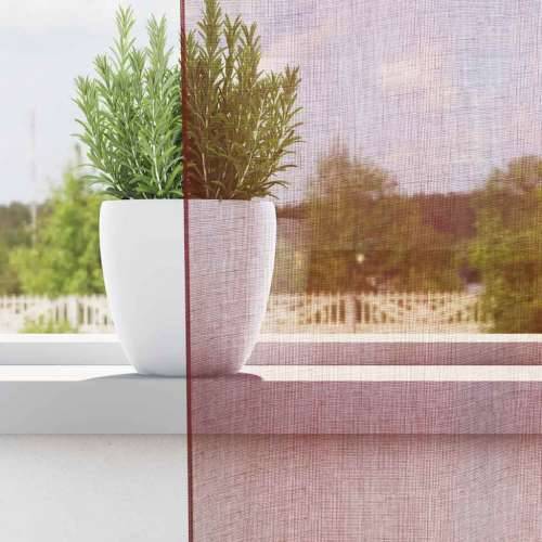 Voile zavjese s ušicama 2 kom crvena boja vina - boja crnog vina 140 x 260 cm 1 s ušicama Cijena