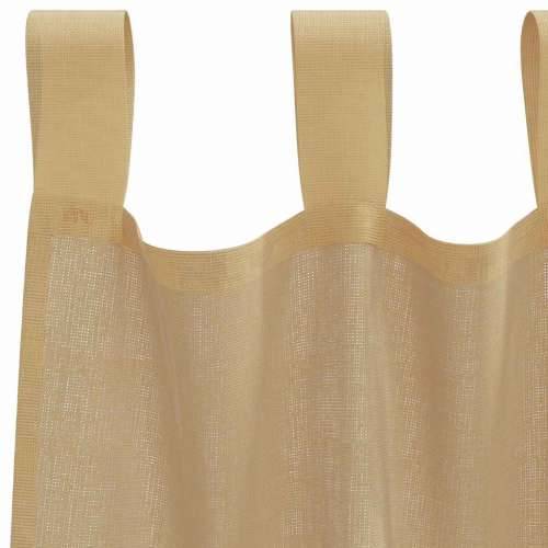 Voile zavjese s džepovima za šipke 2 kom boja pijeska - Pijesak 140 x 140 cm 1 s džepovima za šipke Cijena