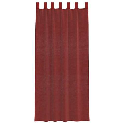 Voile zavjese s džepovima za šipke 2 kom crvena boja vina - boja crnog vina 140 x 245 cm 1 s džepovima za šipke Cijena