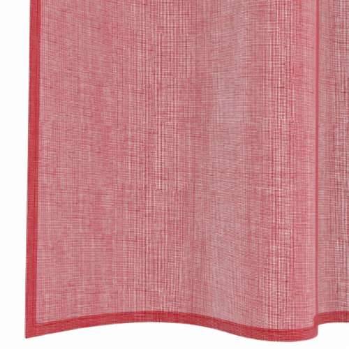 Voile zavjese s džepovima za šipke 2 kom crvena boja vina - boja crnog vina 140 x 245 cm 1 s džepovima za šipke Cijena