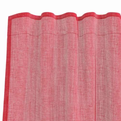 Voile zavjese s džepovima za šipke 2 kom crvena boja vina - boja crnog vina 140 x 245 cm 1 s džepovima za šipke Cijena