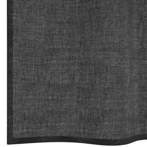 Voile zavjese s gornjim jezičkom 2 kom crne - Crna 140 x 140 cm 1 s jezičkom na vrhu Cijena