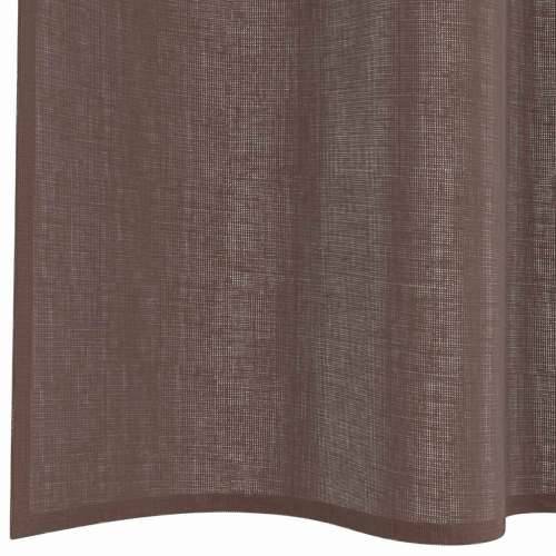 Voile zavjese s gornjim jezičkom 2 kom smeđe - Smeđa 140 x 140 cm 1 s jezičkom na vrhu Cijena