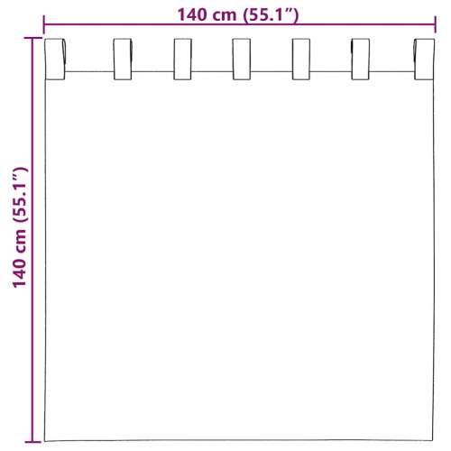 Voile zavjese s gornjim jezičkom 2 kom smeđe - Smeđa 140 x 140 cm 1 s jezičkom na vrhu Cijena