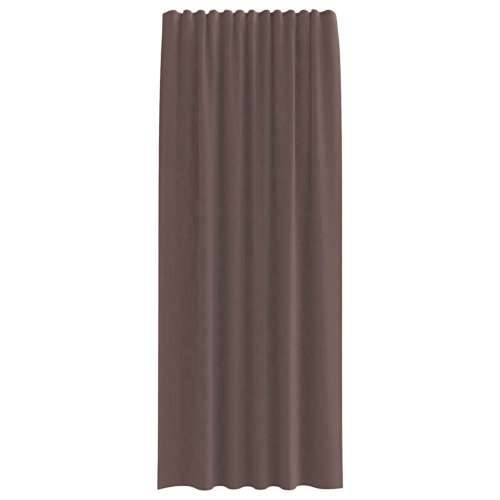 Voile zavjese s gornjim jezičkom 2 kom smeđe - Smeđa 140 x 225 cm 1 s jezičkom na vrhu Cijena