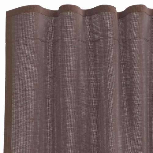 Voile zavjese s gornjim jezičkom 2 kom smeđe - Smeđa 140 x 225 cm 1 s jezičkom na vrhu Cijena