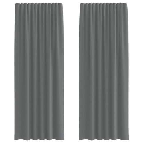 Voile zavjese s petljama 2 kom tamnosive 140x260 cm - Tamno siva 140 x 260 cm 1 s petljama Cijena