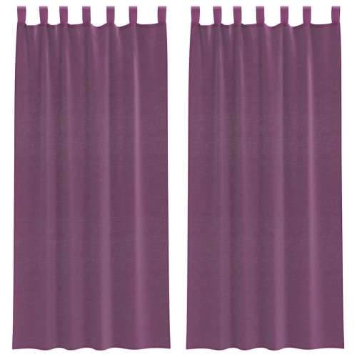 Voile zavjese s petljama 2 kom ljubičaste 140x245 cm - Ljubičasta 140 x 245 cm 1 s petljama Cijena