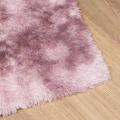 Čupavi tepih s visokim vlaknima NAVARRA 200x200 cm poliester - dusty pink 200 x 200 cm Četvrtasto Cijena
