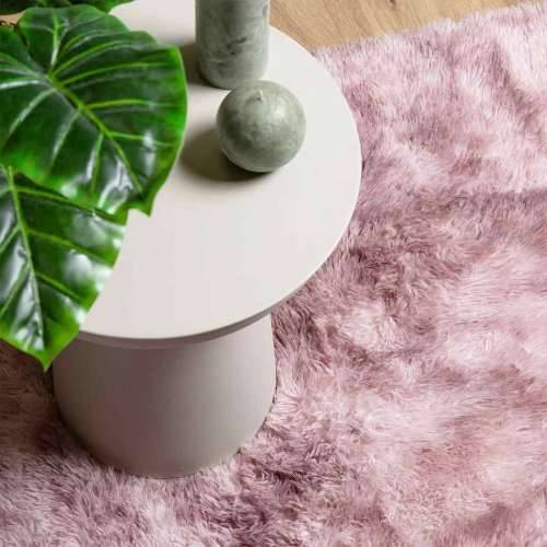 Čupavi tepih s visokim vlaknima NAVARRA 200x200 cm poliester - dusty pink 200 x 200 cm Četvrtasto Cijena