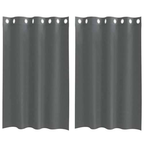 Voile zavjese s ušicama 2 kom tamnosive 140x175 cm - Tamno siva 140 x 175 cm 1 s ušicama Cijena