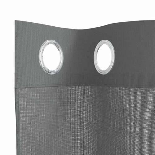 Voile zavjese s ušicama 2 kom tamnosive 140x175 cm - Tamno siva 140 x 175 cm 1 s ušicama Cijena