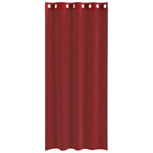Voile zavjese s ušicama 2 kom crvena boja vina - boja crnog vina 140 x 225 cm 1 s ušicama Cijena