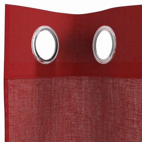 Voile zavjese s ušicama 2 kom crvena boja vina - boja crnog vina 140 x 225 cm 1 s ušicama Cijena
