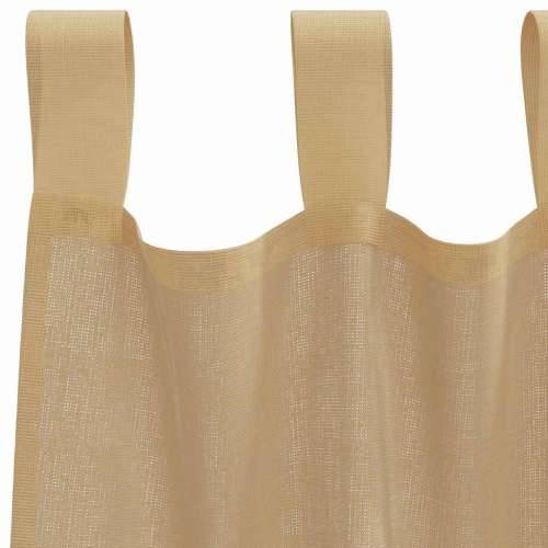 Voile zavjese s džepovima za šipke 2 kom boja pijeska - Pijesak 140 x 225 cm 1 s džepovima za šipke Cijena