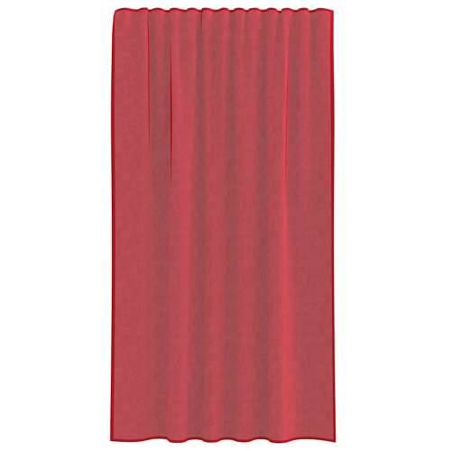 Voile zavjese s džepovima za šipke 2 kom crvena boja vina - boja crnog vina 140 x 175 cm 1 s džepovima za šipke Cijena