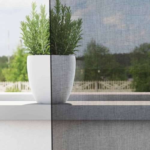 Voile zavjese s gornjim jezičkom 2 kom crne - Crna 140 x 225 cm 1 s jezičkom na vrhu Cijena
