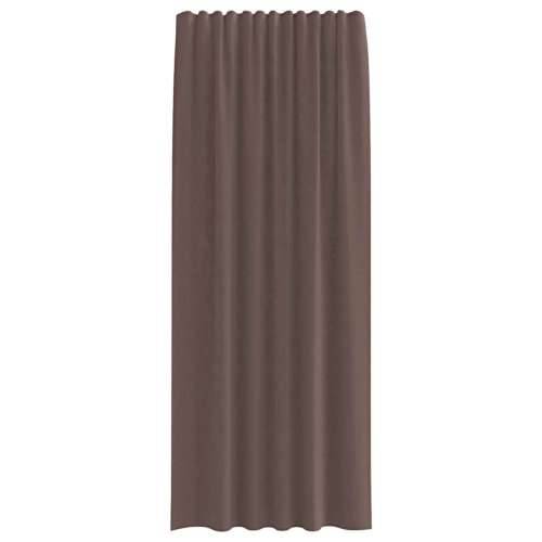 Voile zavjese s gornjim jezičkom 2 kom smeđe - Smeđa 140 x 245 cm 1 s jezičkom na vrhu Cijena