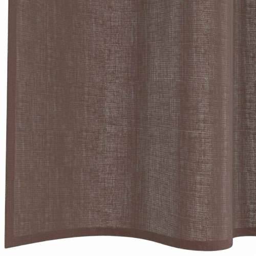 Voile zavjese s gornjim jezičkom 2 kom smeđe - Smeđa 140 x 245 cm 1 s jezičkom na vrhu Cijena