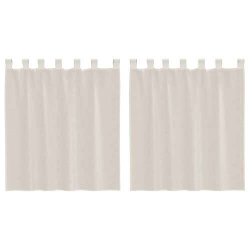 Voile zavjese s gornjim jezičcima 2 kom krem - Krema 140 x 140 cm 1 s jezičkom na vrhu Cijena