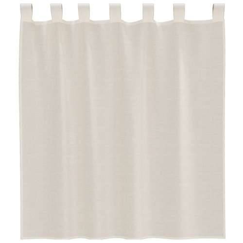 Voile zavjese s gornjim jezičcima 2 kom krem - Krema 140 x 140 cm 1 s jezičkom na vrhu Cijena