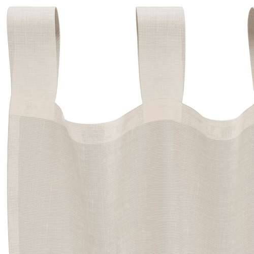 Voile zavjese s gornjim jezičcima 2 kom krem - Krema 140 x 260 cm 1 s jezičkom na vrhu Cijena