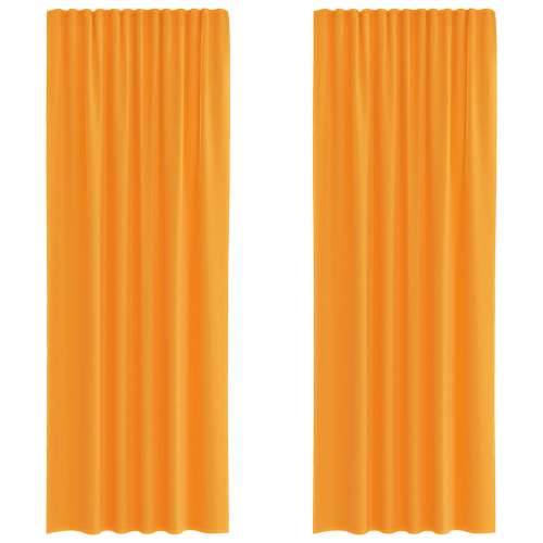 Voile zavjese s petljama 2 kom narančaste 140x260 cm - Narančasta 140 x 260 cm 1 s petljama Cijena
