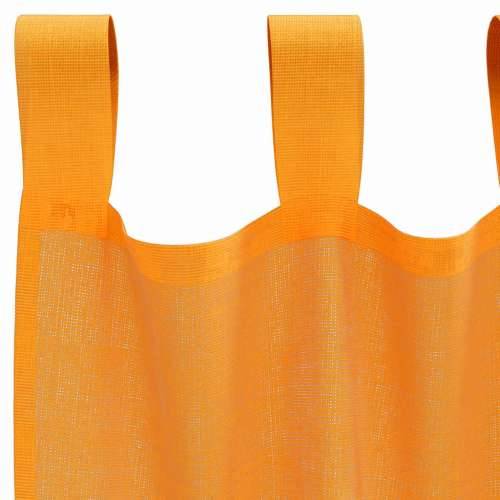 Voile zavjese s petljama 2 kom narančaste 140x260 cm - Narančasta 140 x 260 cm 1 s petljama Cijena