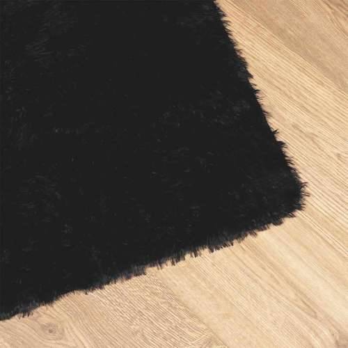 Čupavi tepih s visokim vlaknima NAVARRA crni 240x240 cm - Crna 240 x 240 cm Četvrtasto Cijena