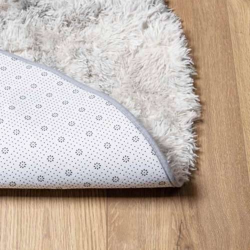 Čupavi tepih s visokim vlaknima NAVARRA 200x200 cm poliester - Svjetlosiva 200 x 200 cm Okruglo Cijena