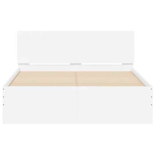 Okvir za krevet s uzglavljem i LED bijeli 140 x 200 cm - Bijela 140 x 200 cm Cijena