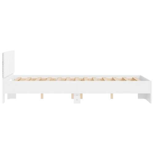 Okvir za krevet s uzglavljem i LED bijeli 140 x 200 cm - Bijela 140 x 200 cm Cijena