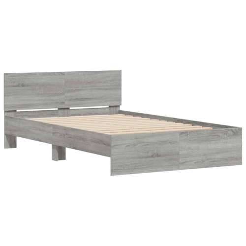 Okvir kreveta s uzglavljem LED siva boja hrasta 140x200 cm - Sivi hrast sonoma 140 x 200 cm Cijena