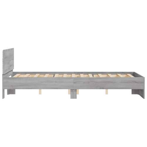 Okvir kreveta s uzglavljem LED siva boja hrasta 140x200 cm - Sivi hrast sonoma 140 x 200 cm Cijena
