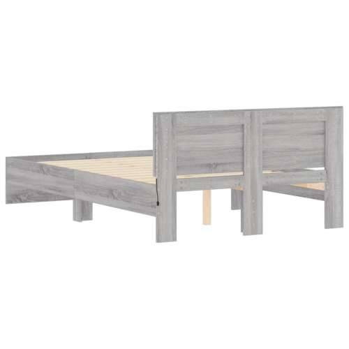 Okvir kreveta s uzglavljem LED siva boja hrasta 140x200 cm - Sivi hrast sonoma 140 x 200 cm Cijena