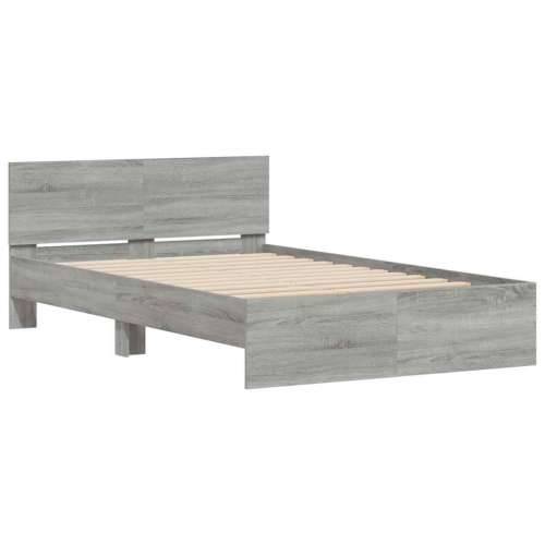 Okvir kreveta s uzglavljem LED siva boja hrasta 120x200 cm - Sivi hrast sonoma 120 x 200 cm Cijena