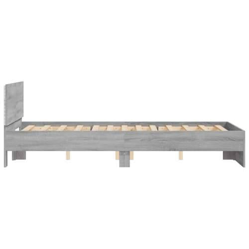 Okvir kreveta s uzglavljem LED siva boja hrasta 120x200 cm - Sivi hrast sonoma 120 x 200 cm Cijena