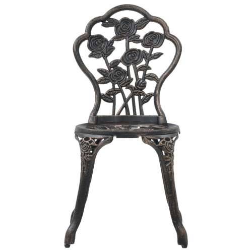 Bistro stolice 2 kom brončane od lijevanog aluminija Cijena