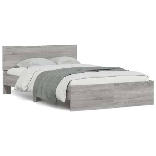 Okvir kreveta s uzglavljem LED siva boja hrasta 140 x 190 cm - Sivi hrast sonoma 140 x 190 cm Cijena