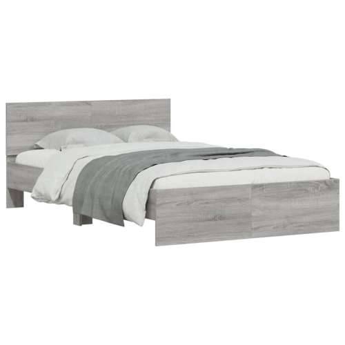 Okvir kreveta s uzglavljem LED siva boja hrasta 140 x 190 cm - Sivi hrast sonoma 140 x 190 cm Cijena